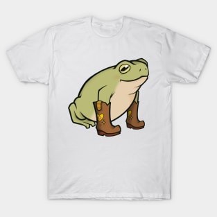 Intersex Pride Cowboy Boots Frog T-Shirt